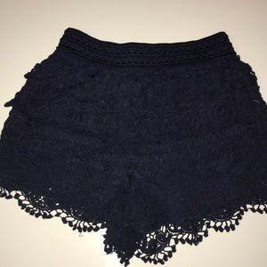 Navy blue stretchy shorts perfect for any occasion